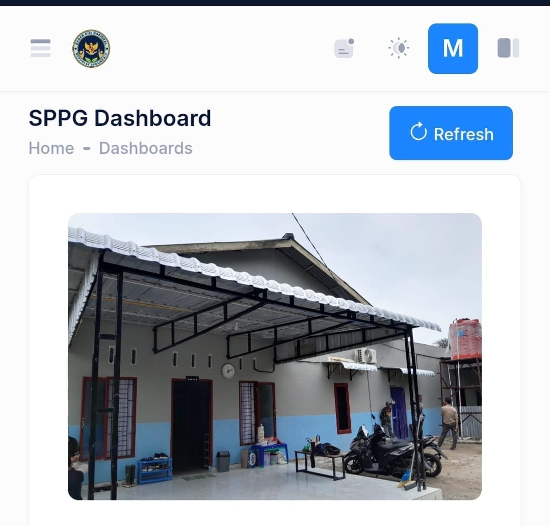 Contoh tampilan Dashboard SPPG